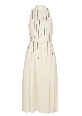 Sarah High-Neck Crystal Embellishments Dress