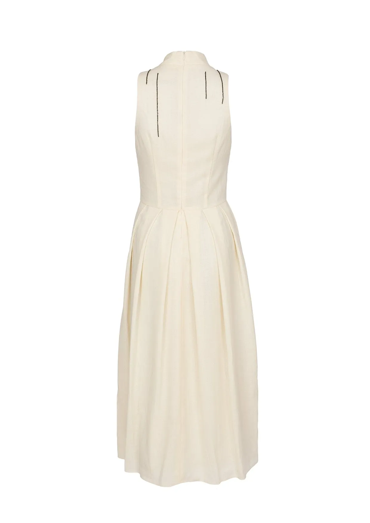 Sarah High-Neck Crystal Embellishments Dress