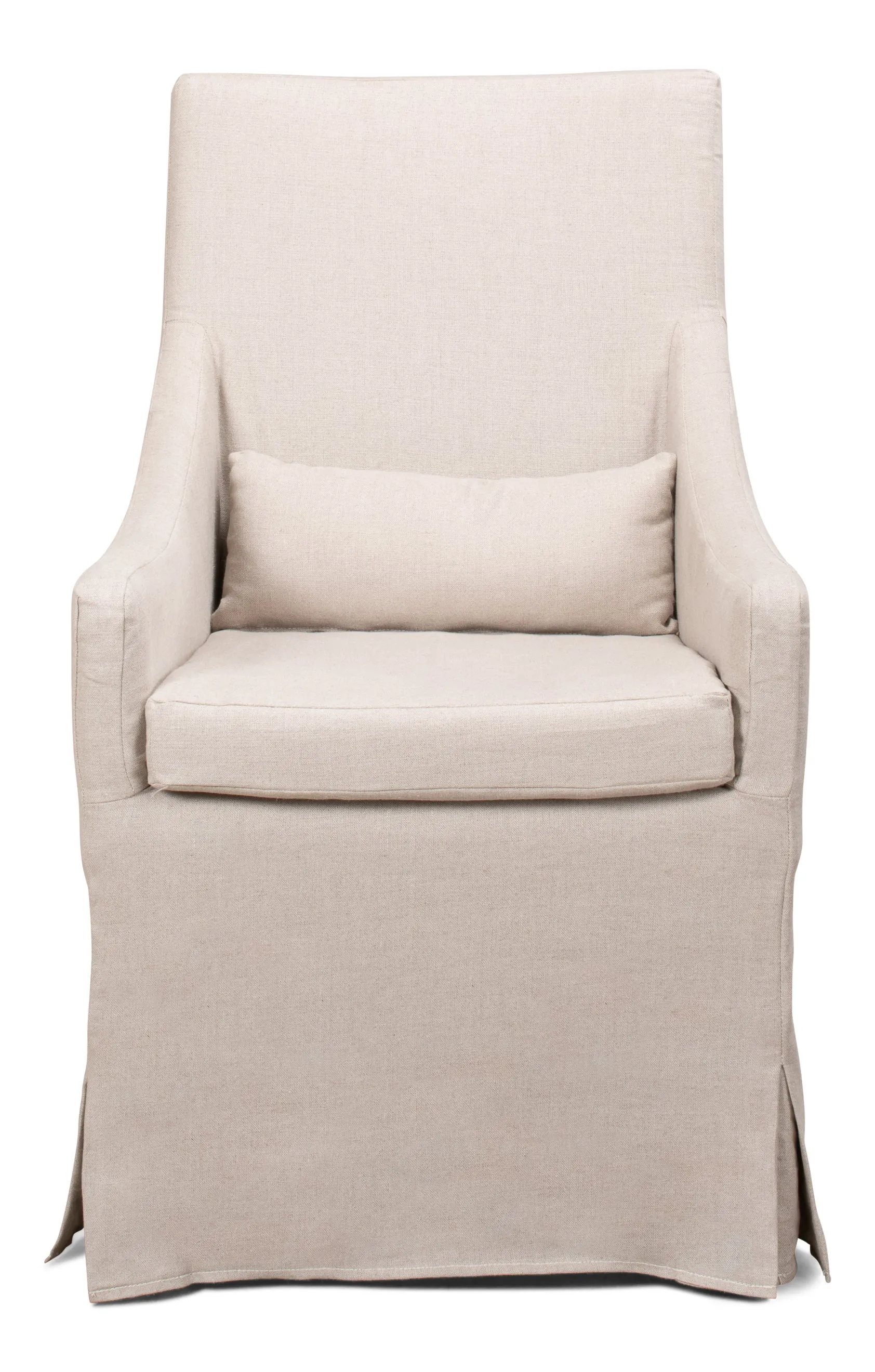 Sarreid - Skirted Arm Chair - Beige - Transitional