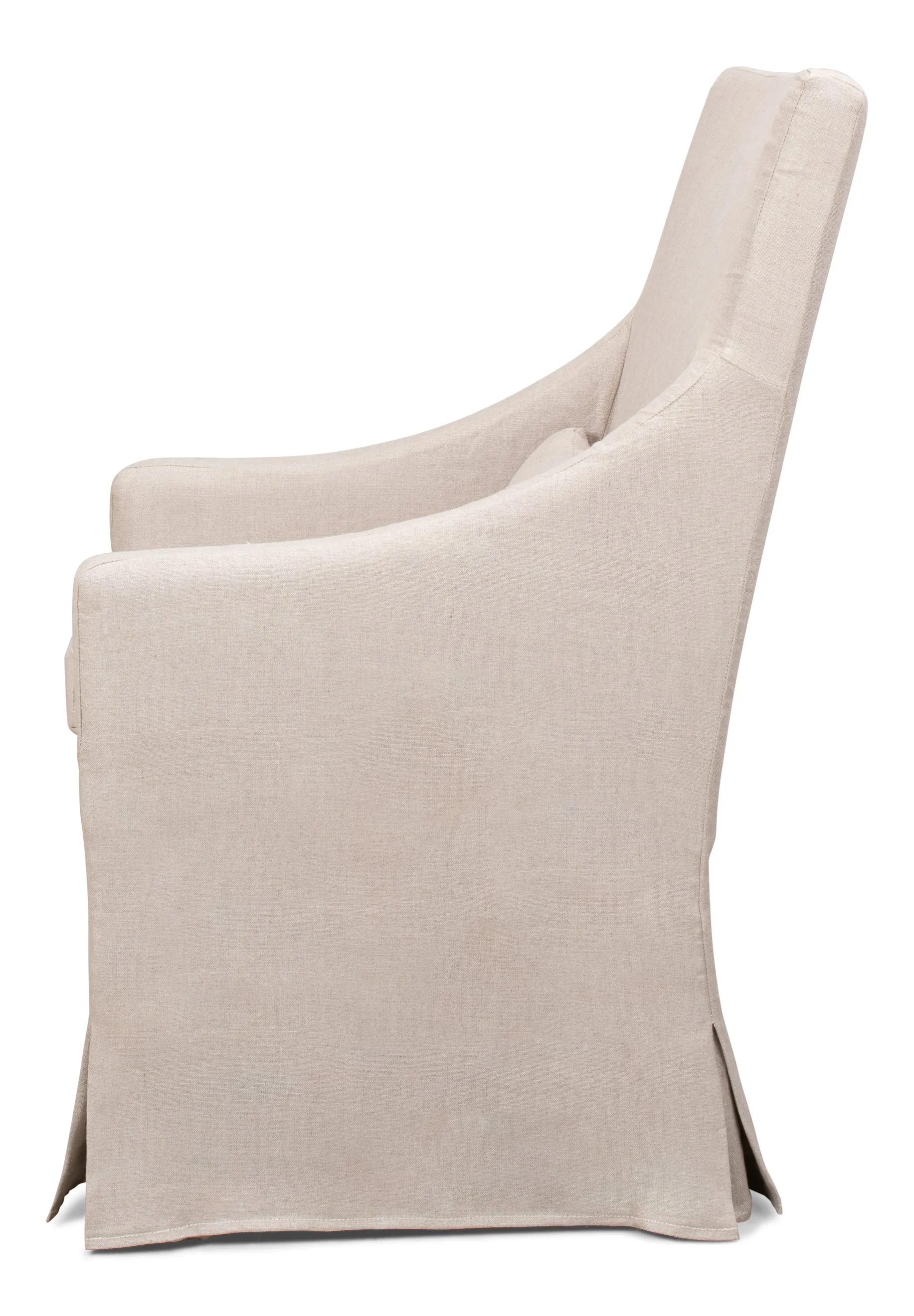 Sarreid - Skirted Arm Chair - Beige - Transitional