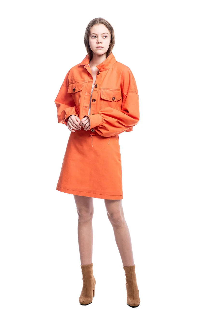 Shabeeg Orange Denim Set
