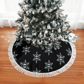 Skull Snowflake  Holiday Tree Skirt
