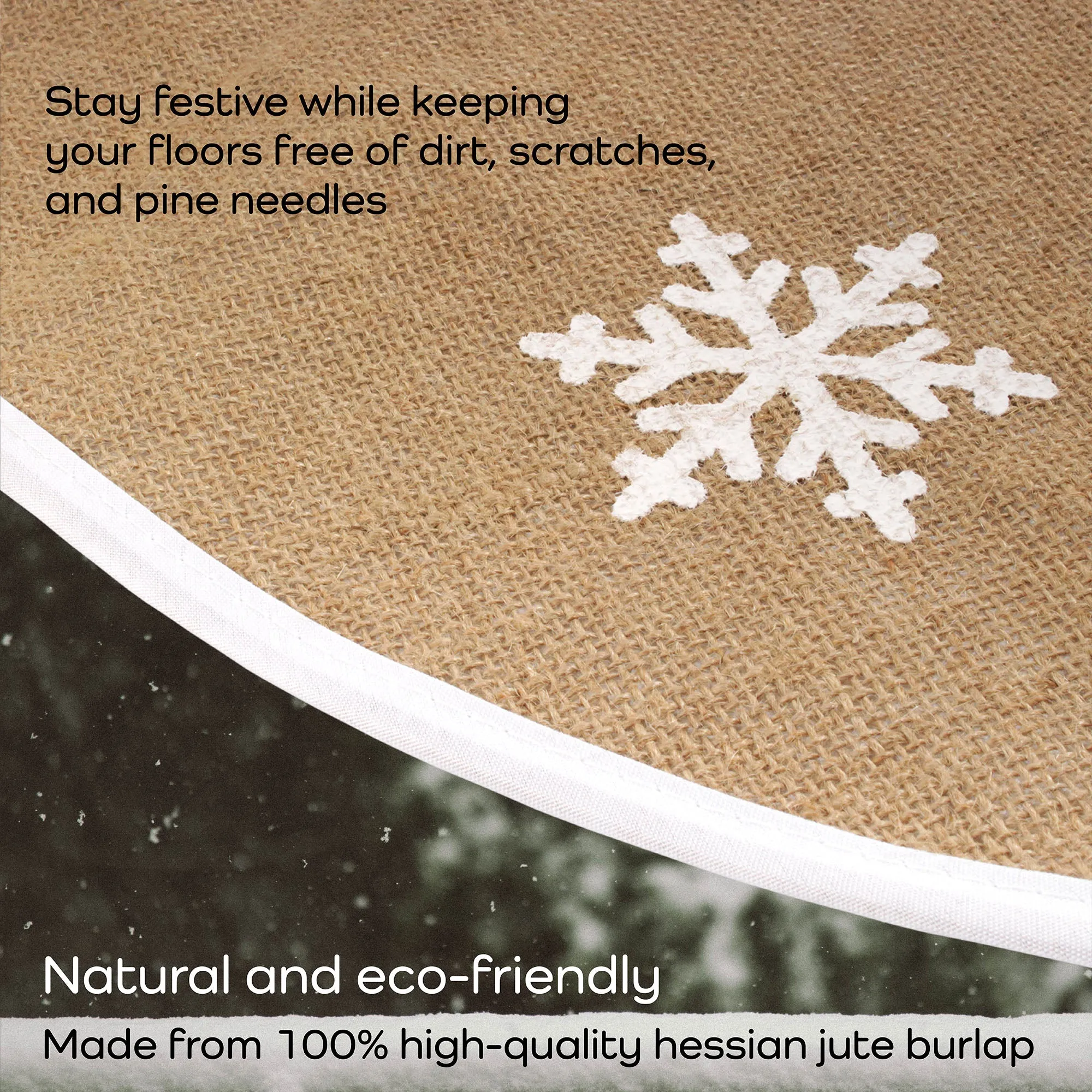 Snowflake Christmas Tree Skirt