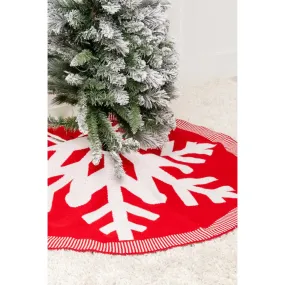 Snowflake Knit Tree Skirt