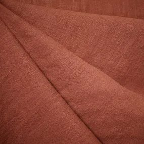 Stonewashed Slub Texture Ramie Bottom Weight Rust