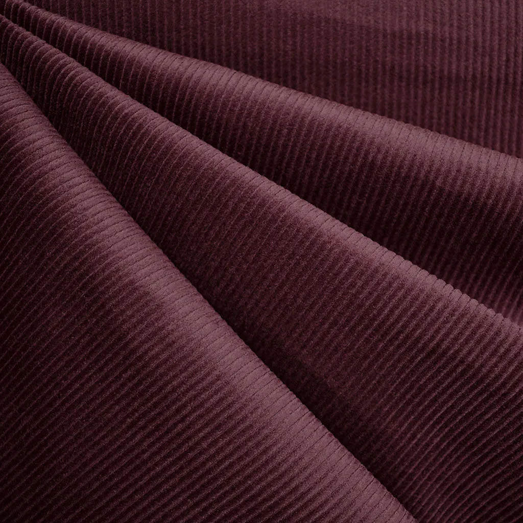 Stretch Mid Wale Corduroy Solid Plum