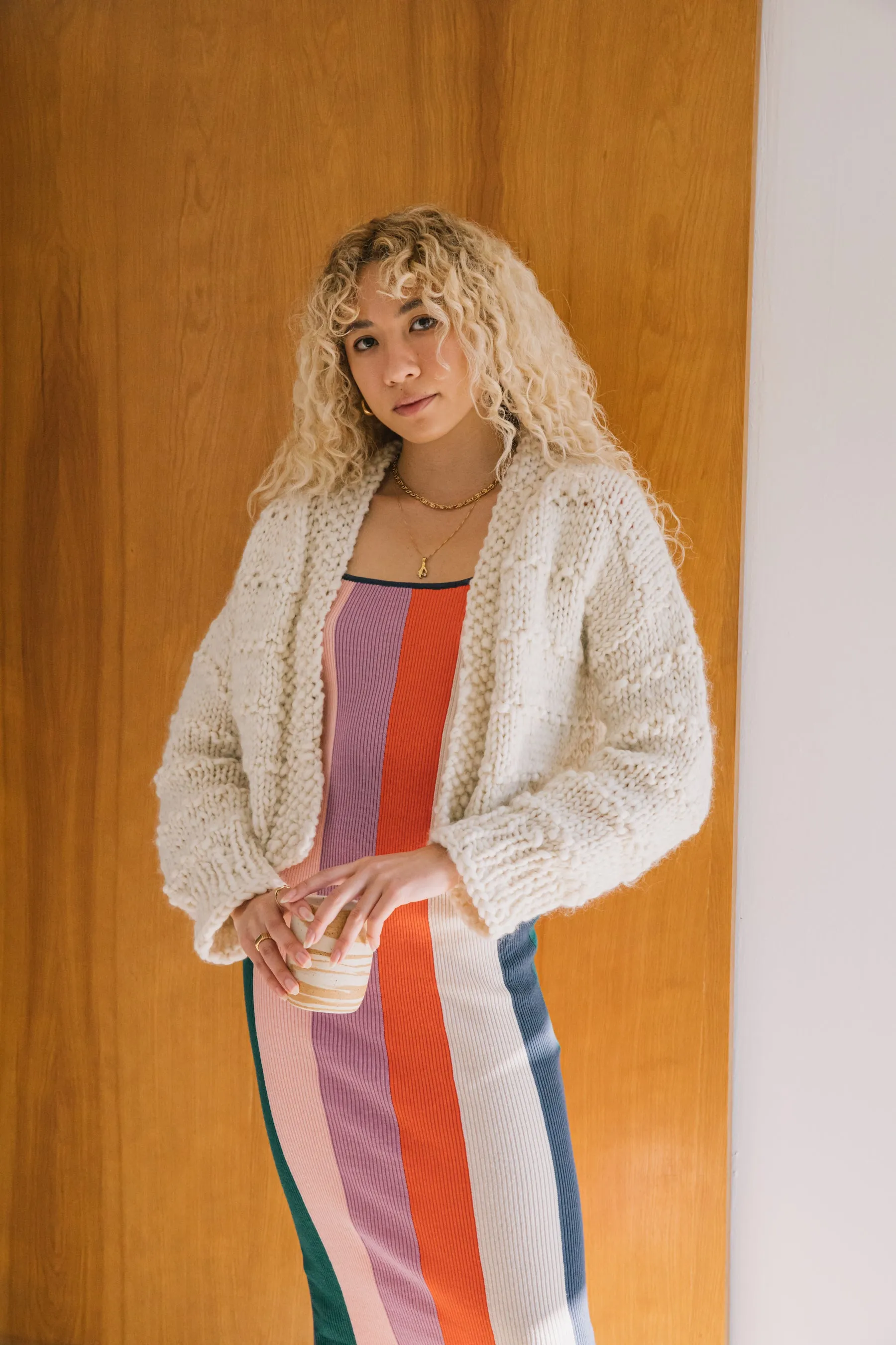 Stripe Covergirl Cherry Dress