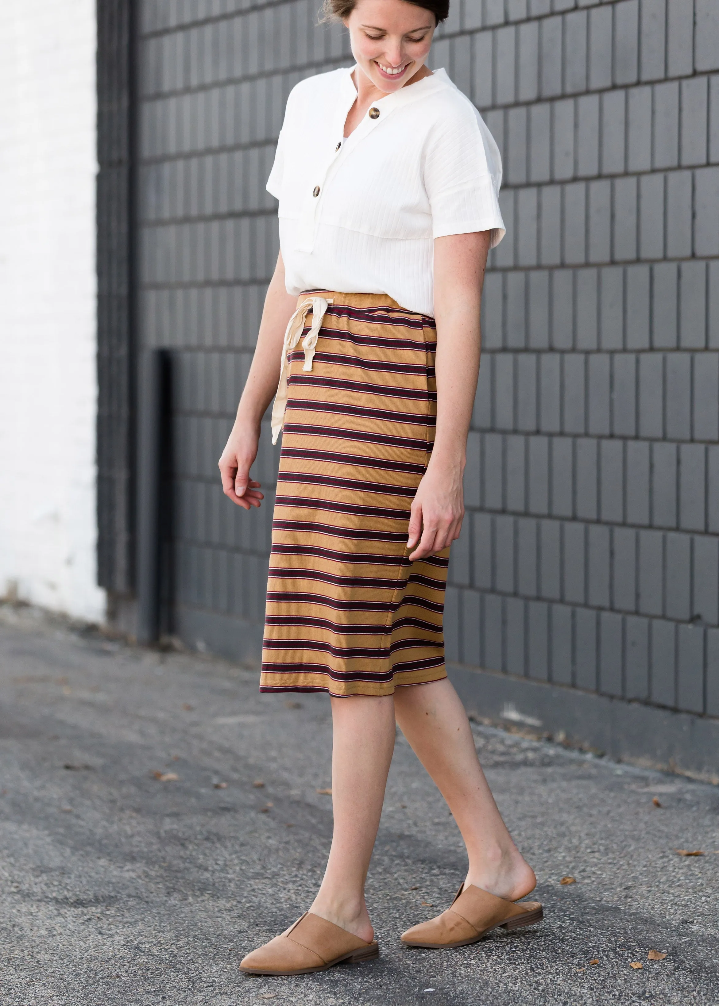 Striped Style Midi Skirt - FINAL SALE