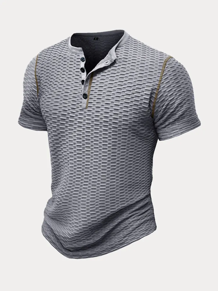 Stylish Breathable Henley Shirt