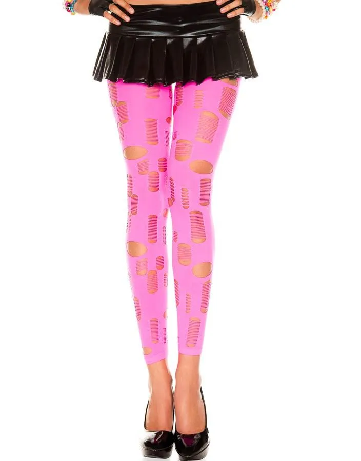 Tattered And Cut Out Leggings