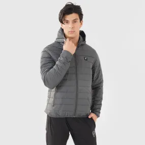 Tf-Premium Grey Full  Puffer HoodieJacket