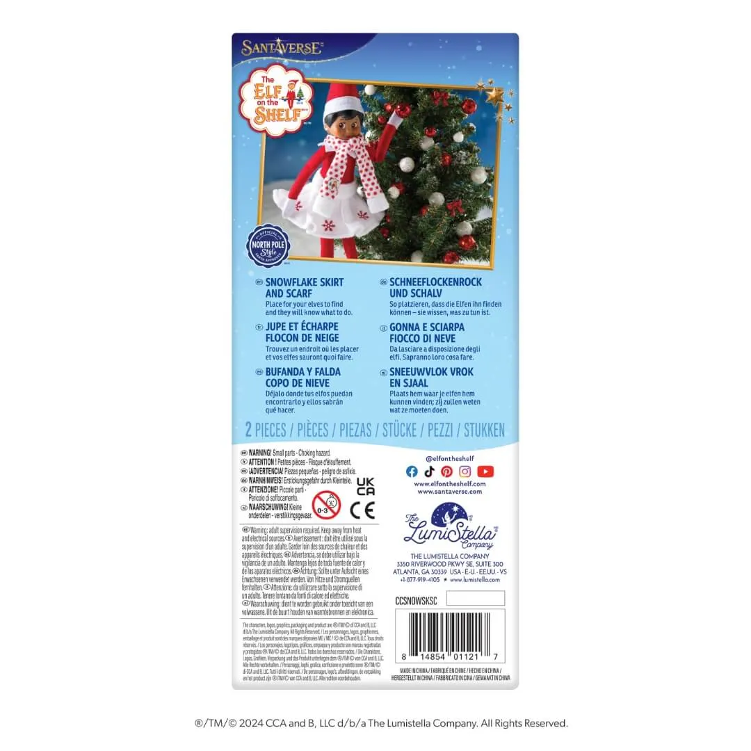 The Elf on the Shelf® Claus Couture Collection® Snowflake Skirt & Scarf