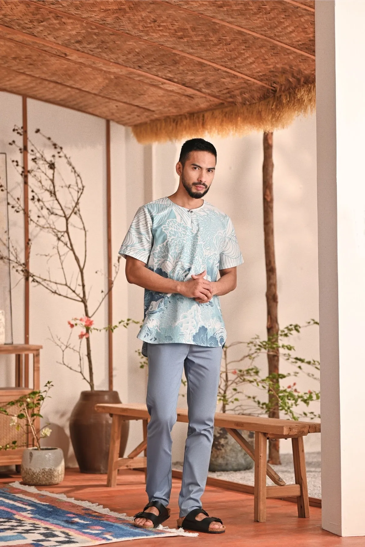 The Perfect Men Slim Fit Pants - Fog Blue
