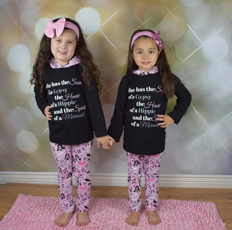 The Spirit of a Mermaid 2pc Hoodie and Leggings Outfit (up to size 14)