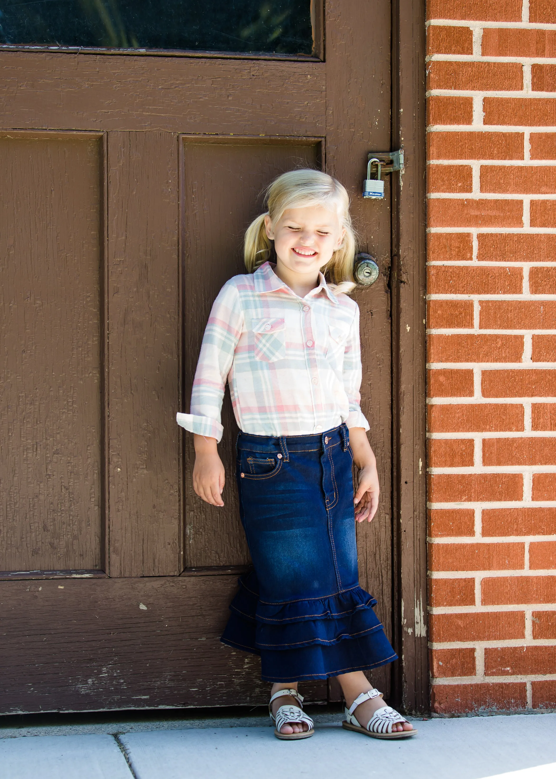 Tiered Ruffle Midi Skirt