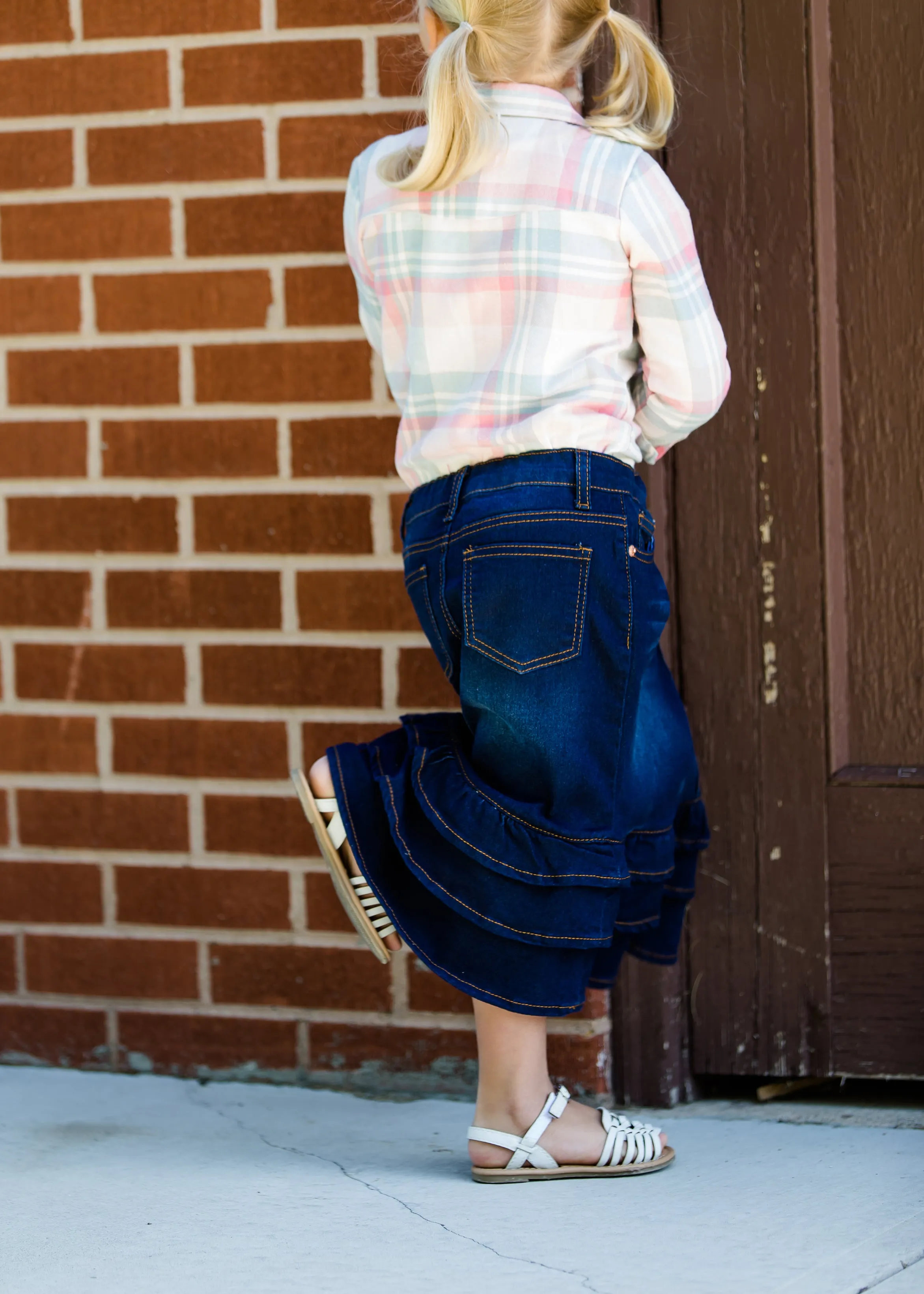 Tiered Ruffle Midi Skirt