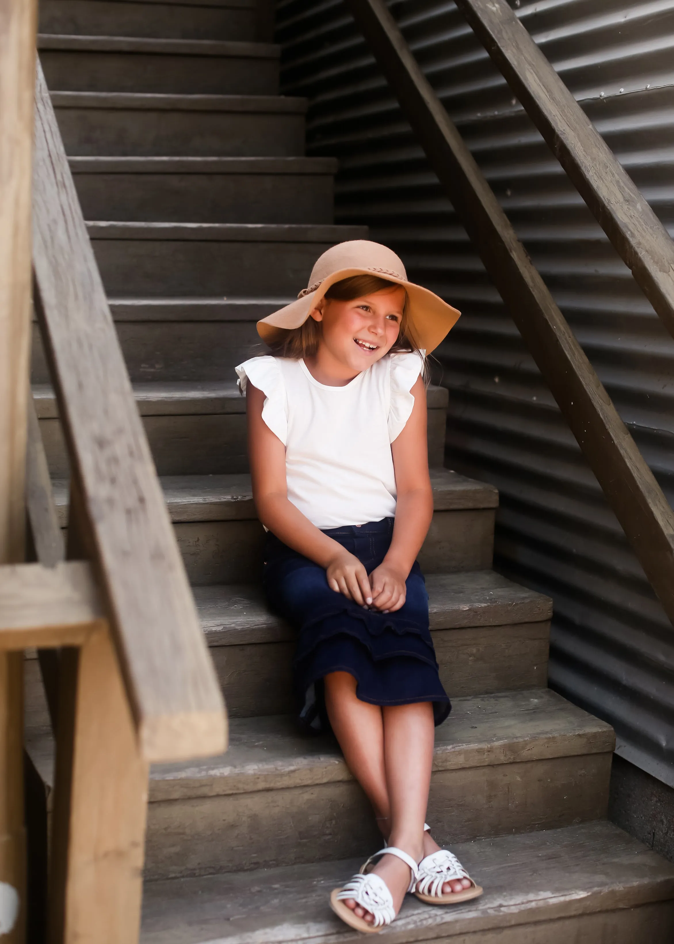 Tiered Ruffle Midi Skirt