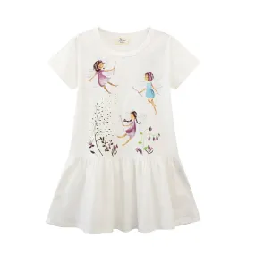 Toddler/Kid Girl's Floral Fairies Dance Design Dress