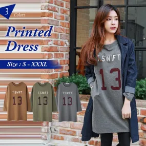 T.SWIFT PRINTED LONG-LINE TOP/DRESS