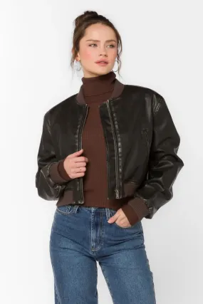 Velvet Heart Becca Vintage Brown Vegan Leather Jacket