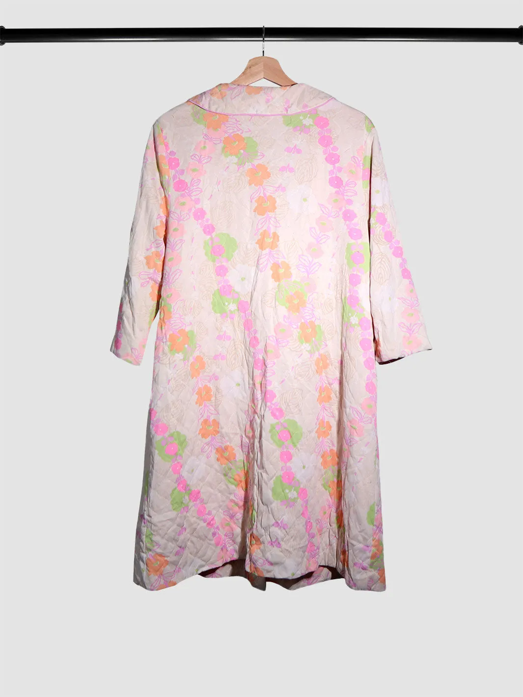 Vintage Lorraine Quilted Floral Coat (M)