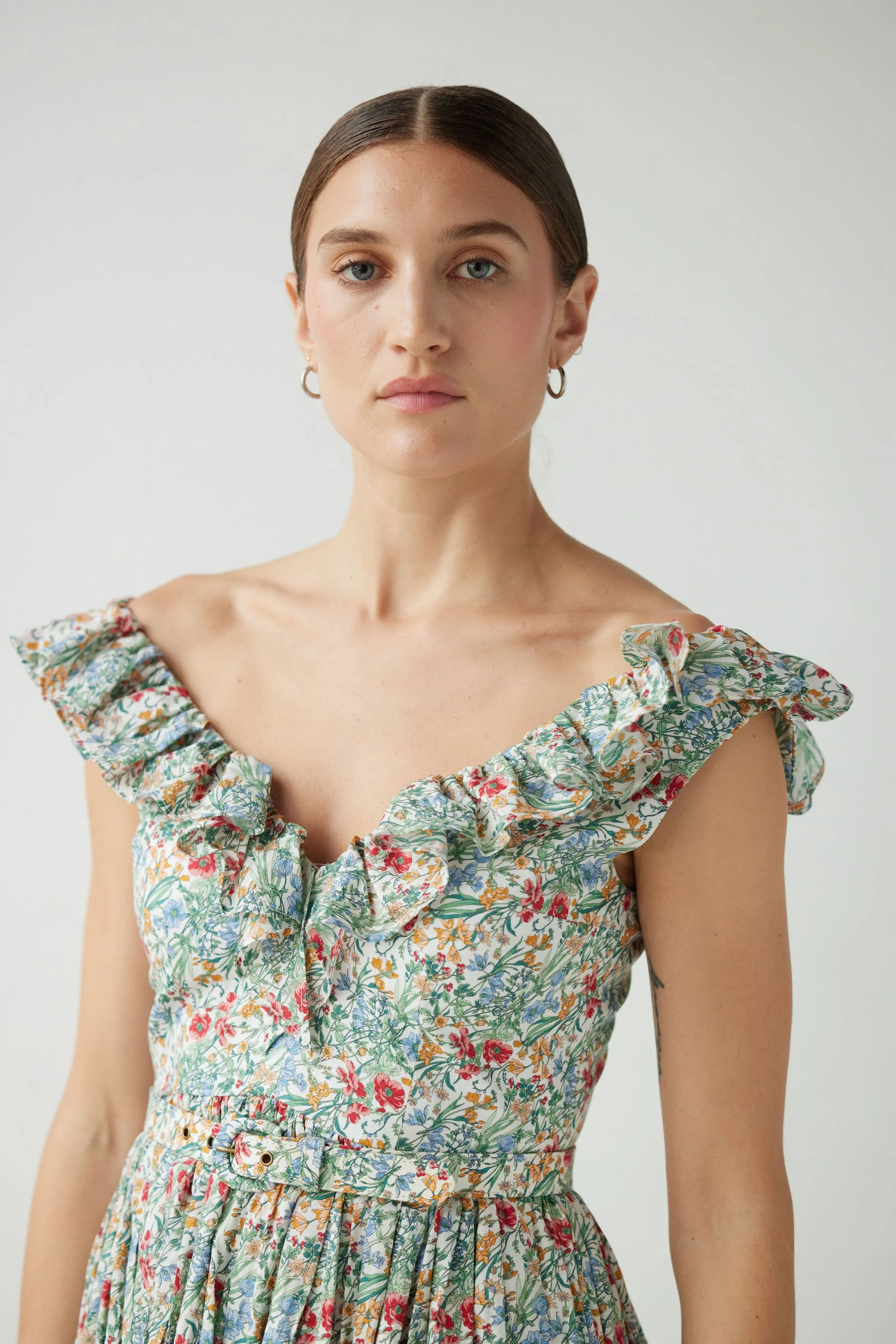 Viola Dress in Floral Voile