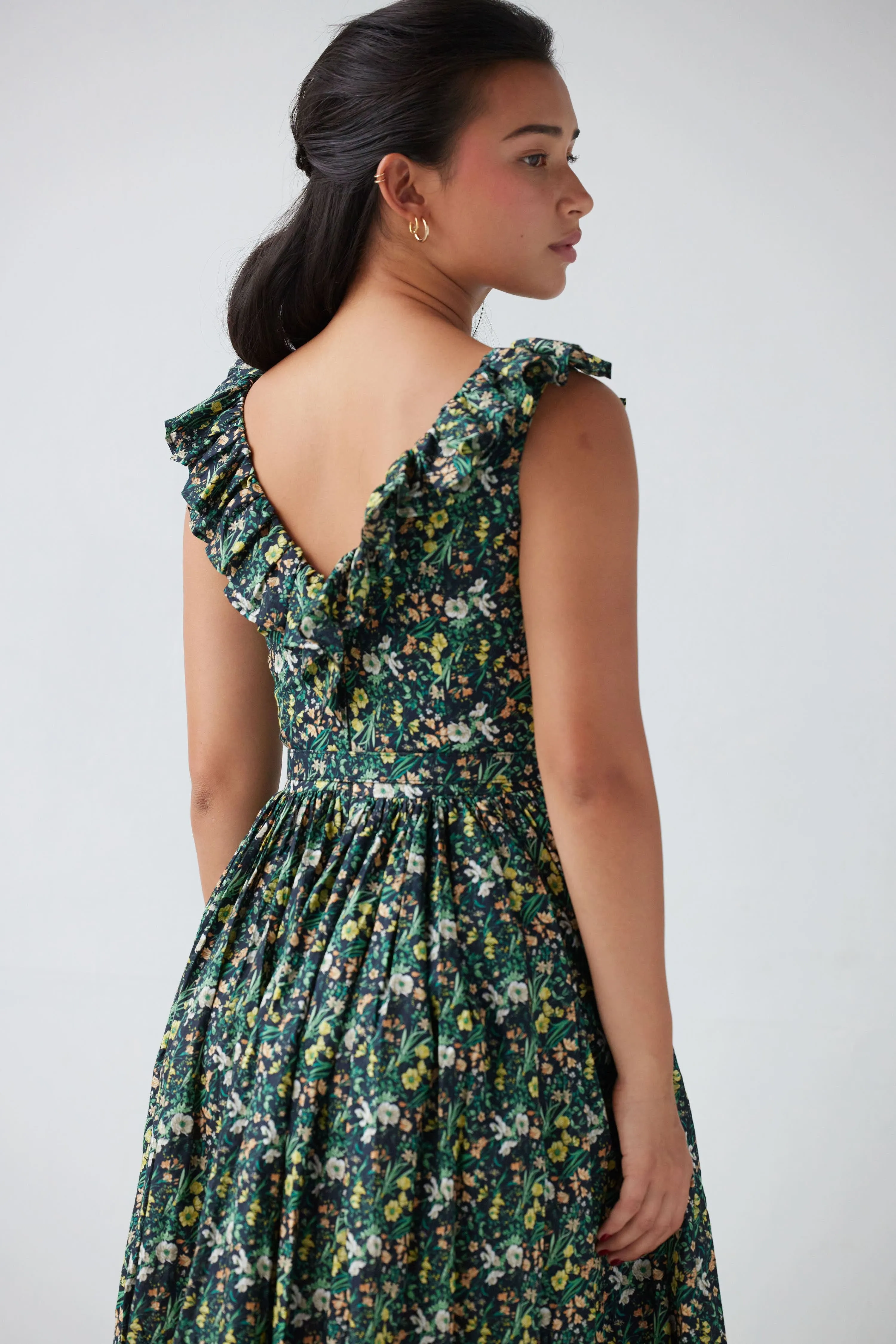 Viola Dress in Floral Voile