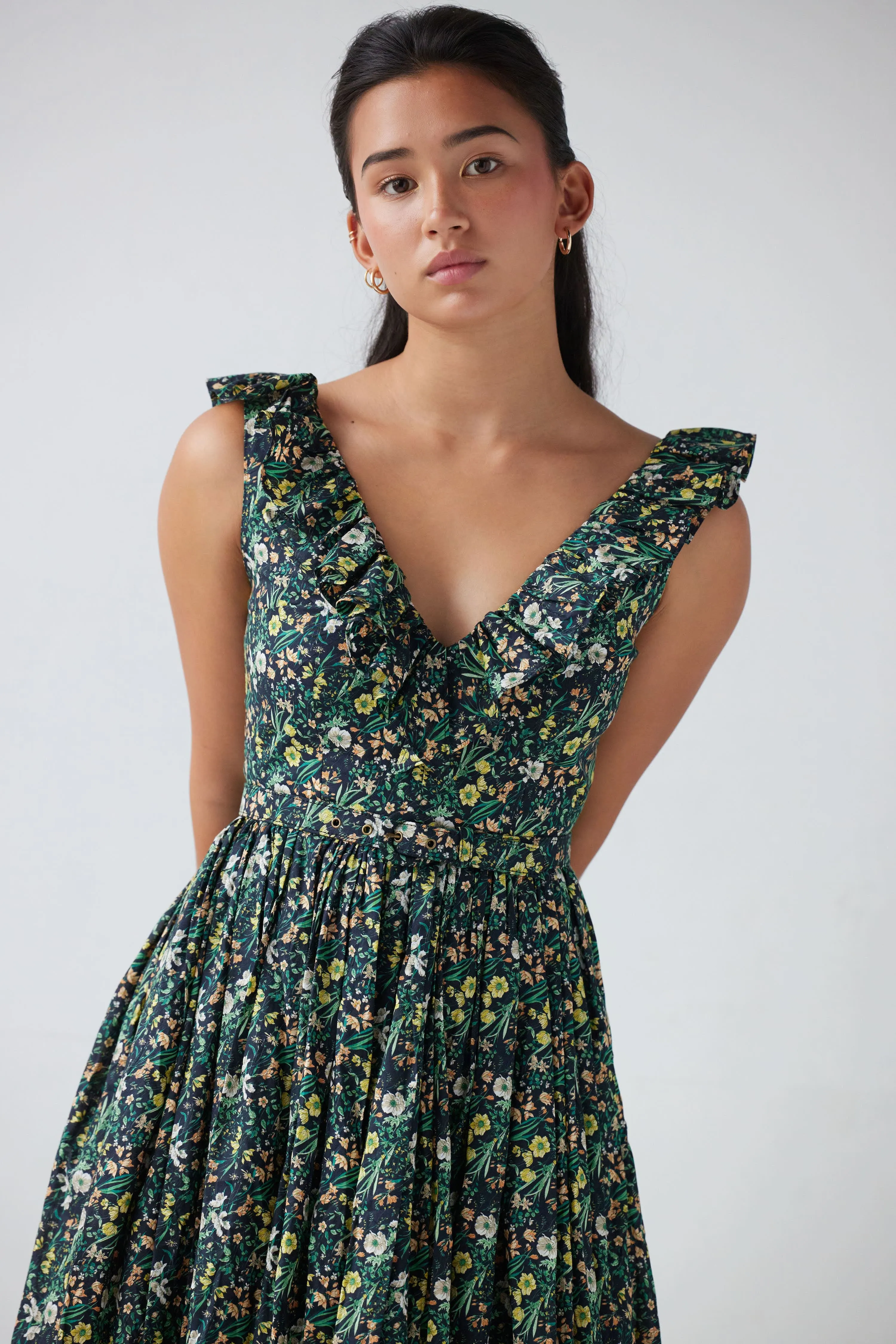 Viola Dress in Floral Voile