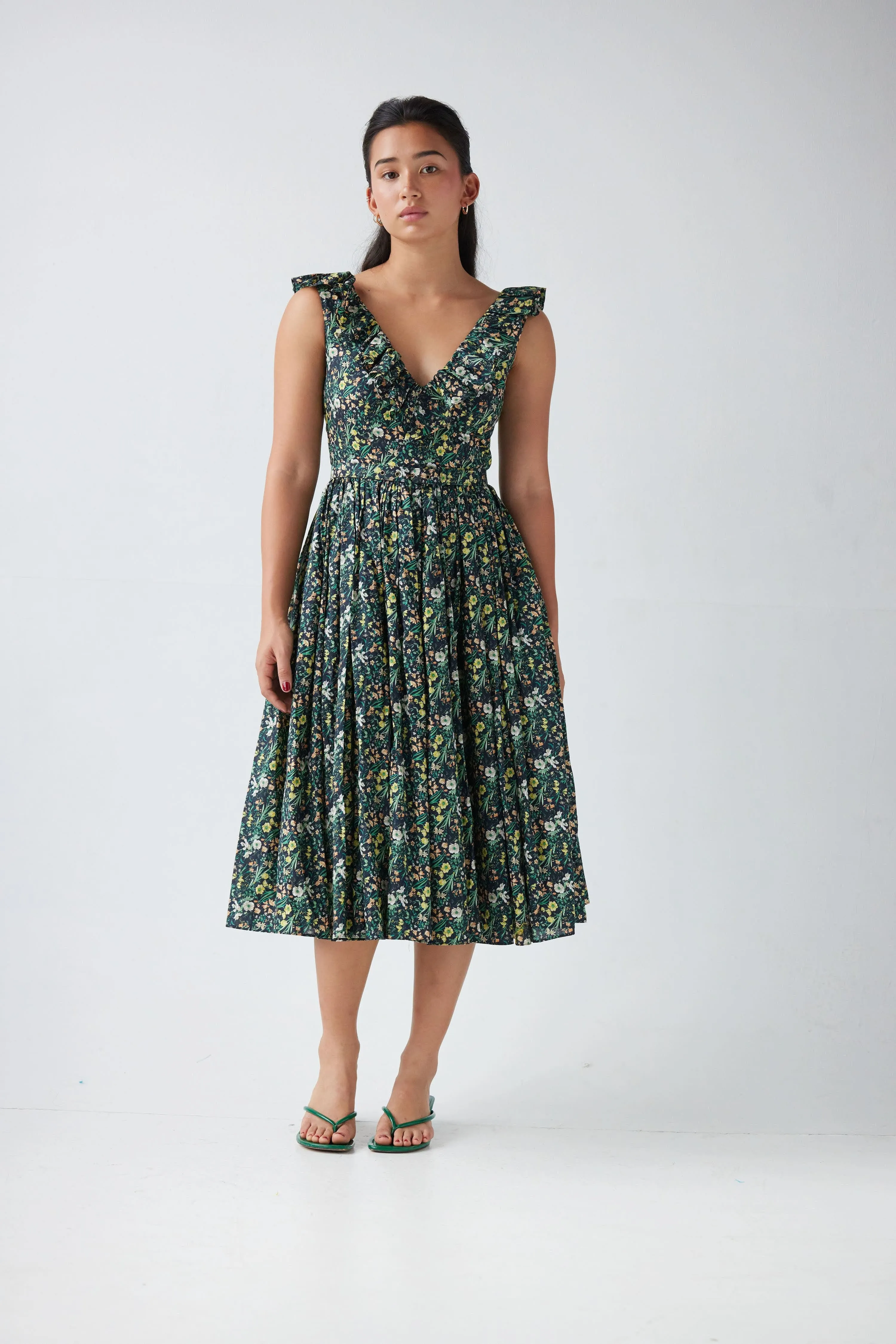Viola Dress in Floral Voile