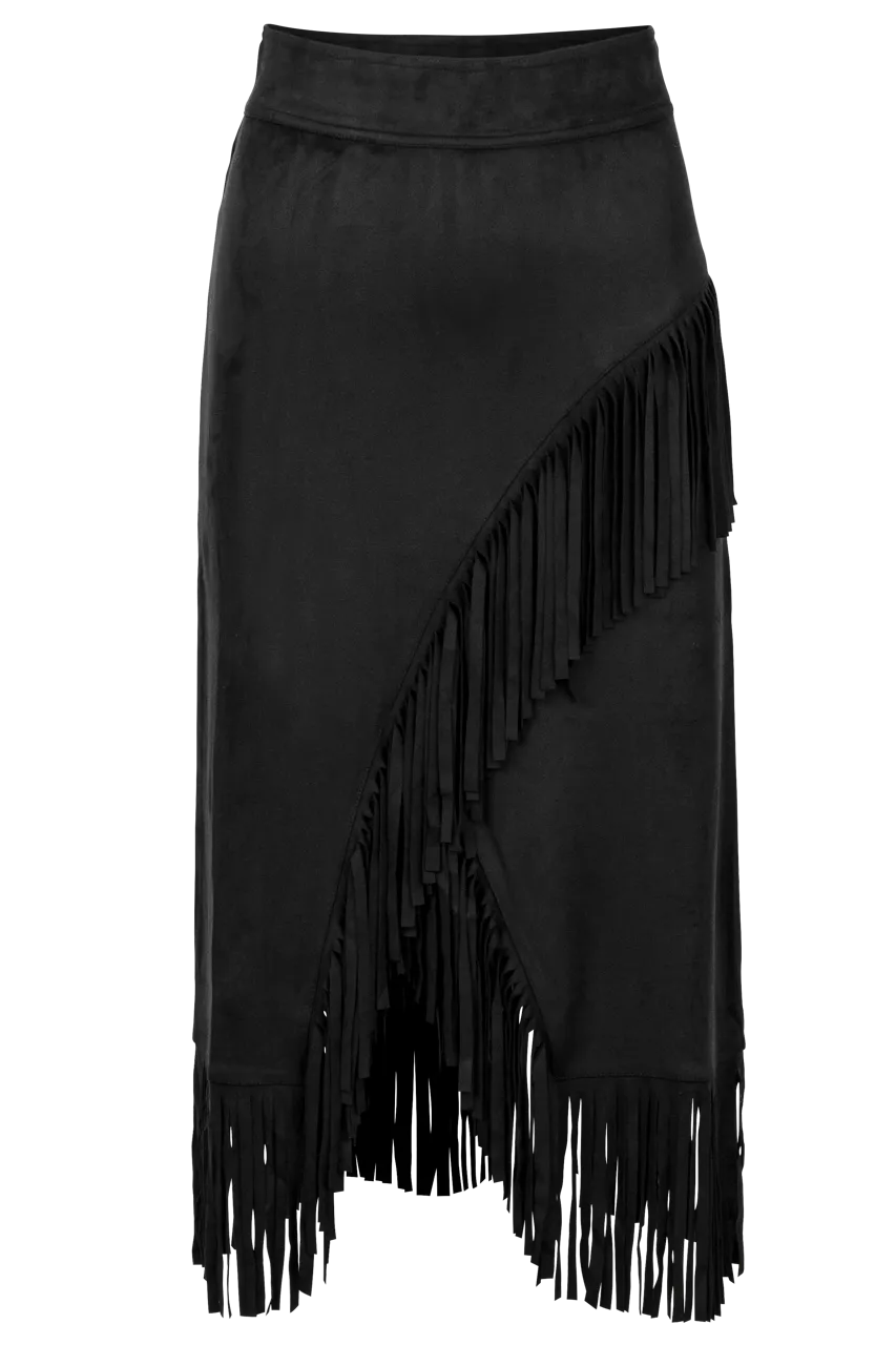 W.A.Y. Fringe Wrap Skirt