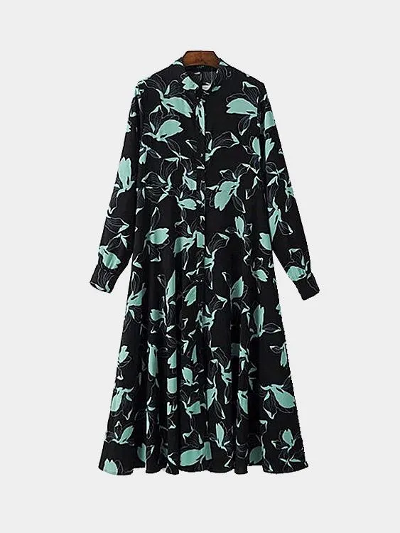 Wholesale Black Long Sleeve Shirt Fashion Dresses