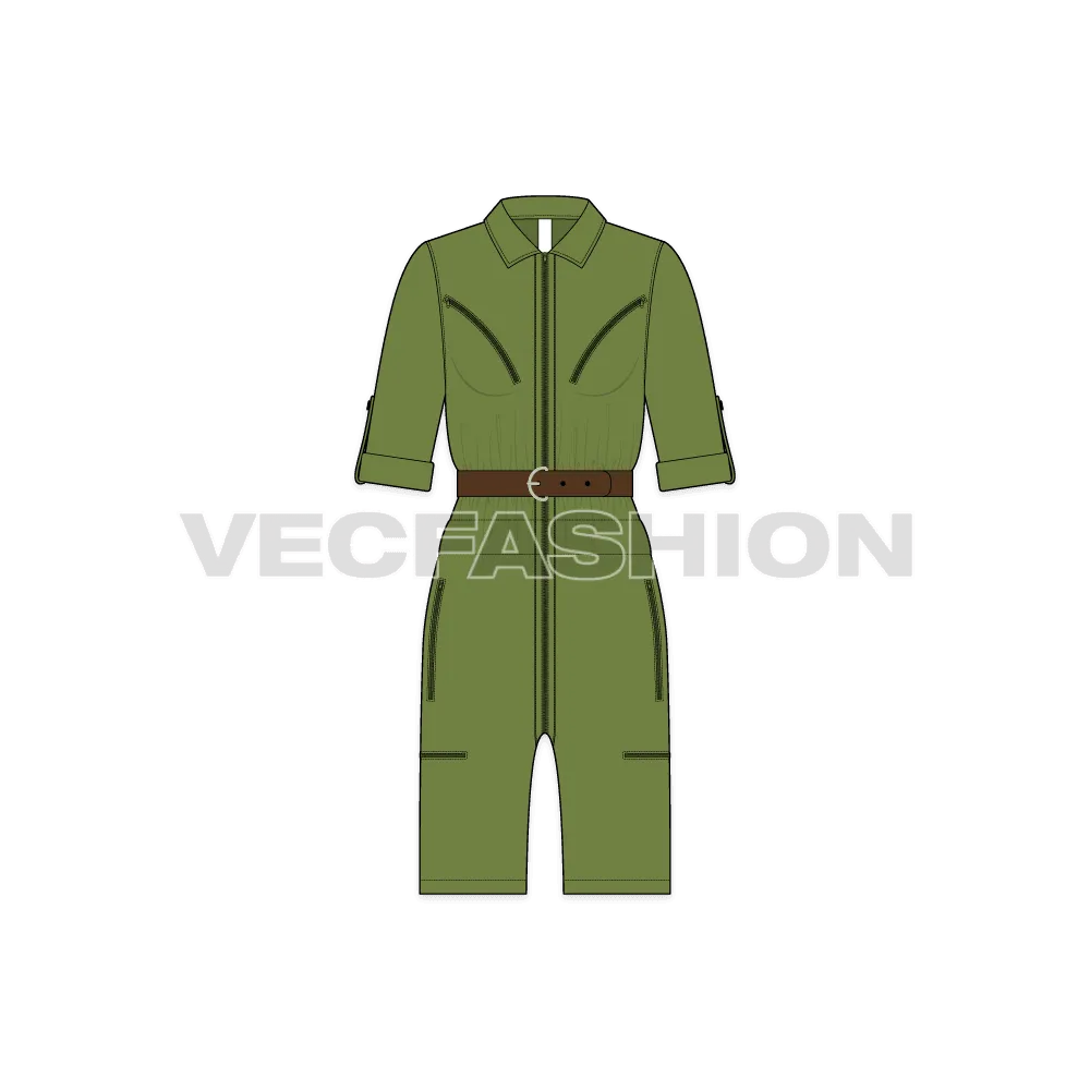 Women Boiler Suit with Shorts