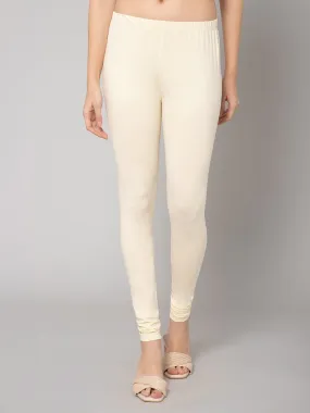 Women's Casual Skinny Fit Cream  Mid rise Leggings