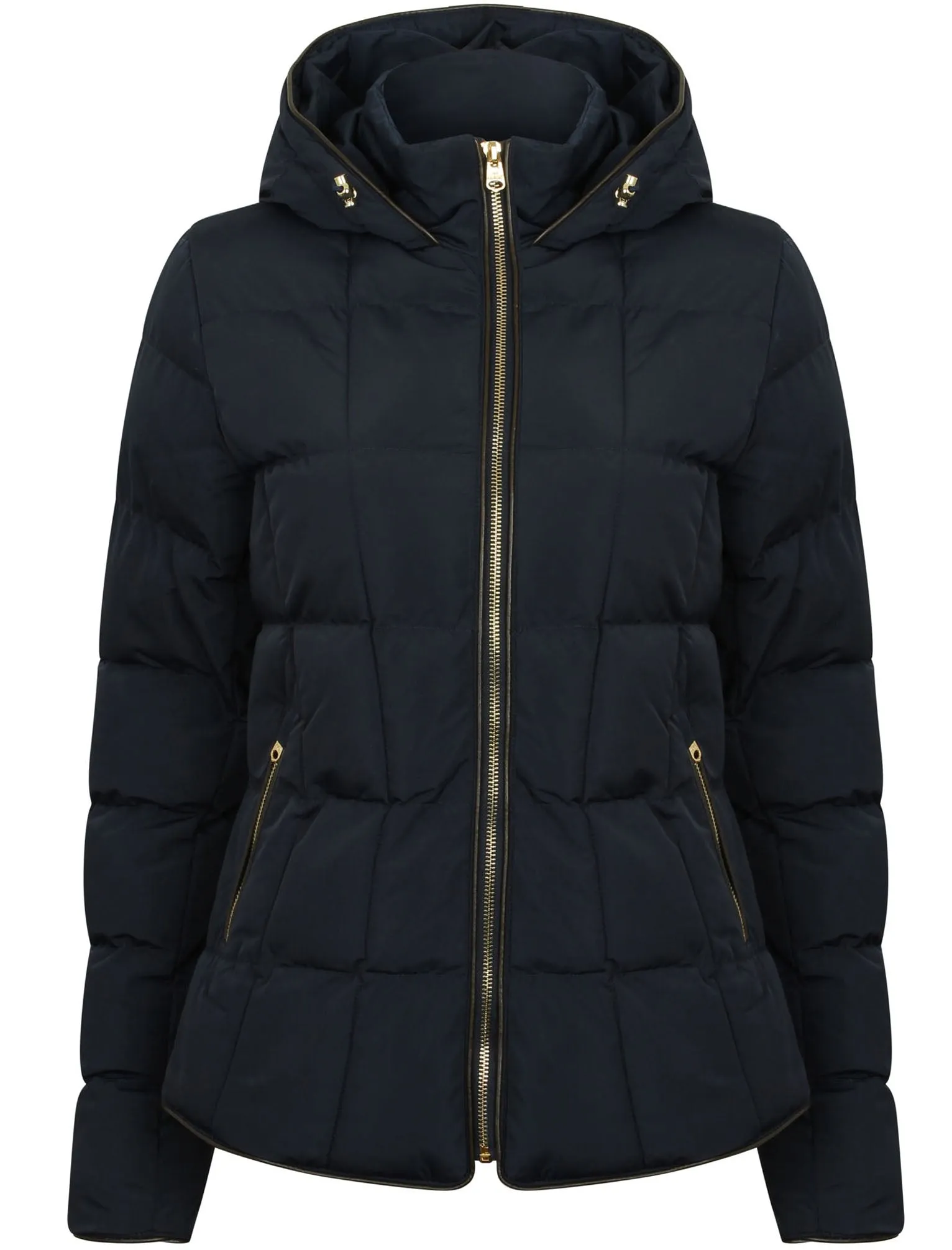 Wookie Quilted Hooded Jacket in Navy Blazer - Tokyo Laundry