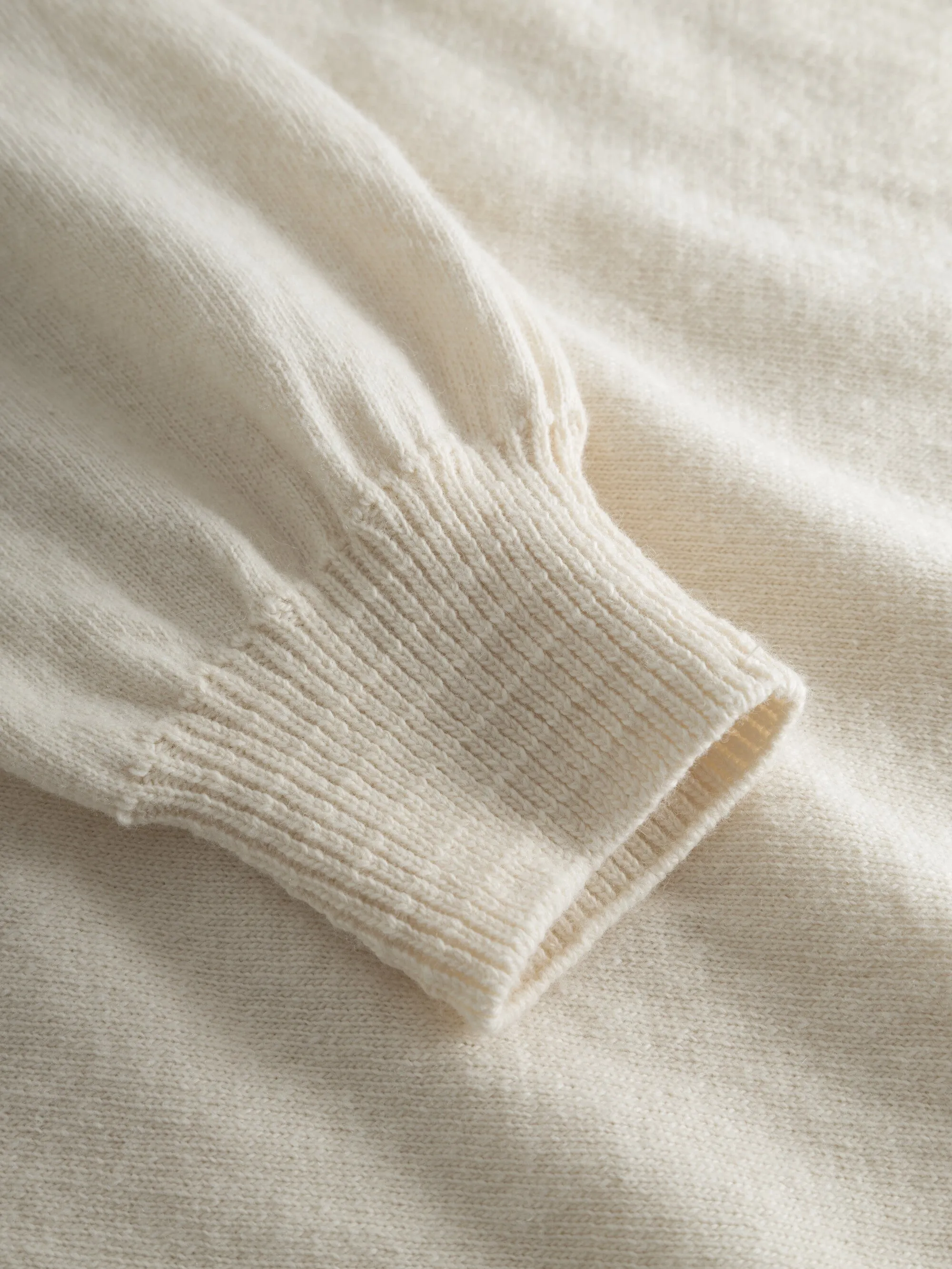 Wool hood knit - Buttercream