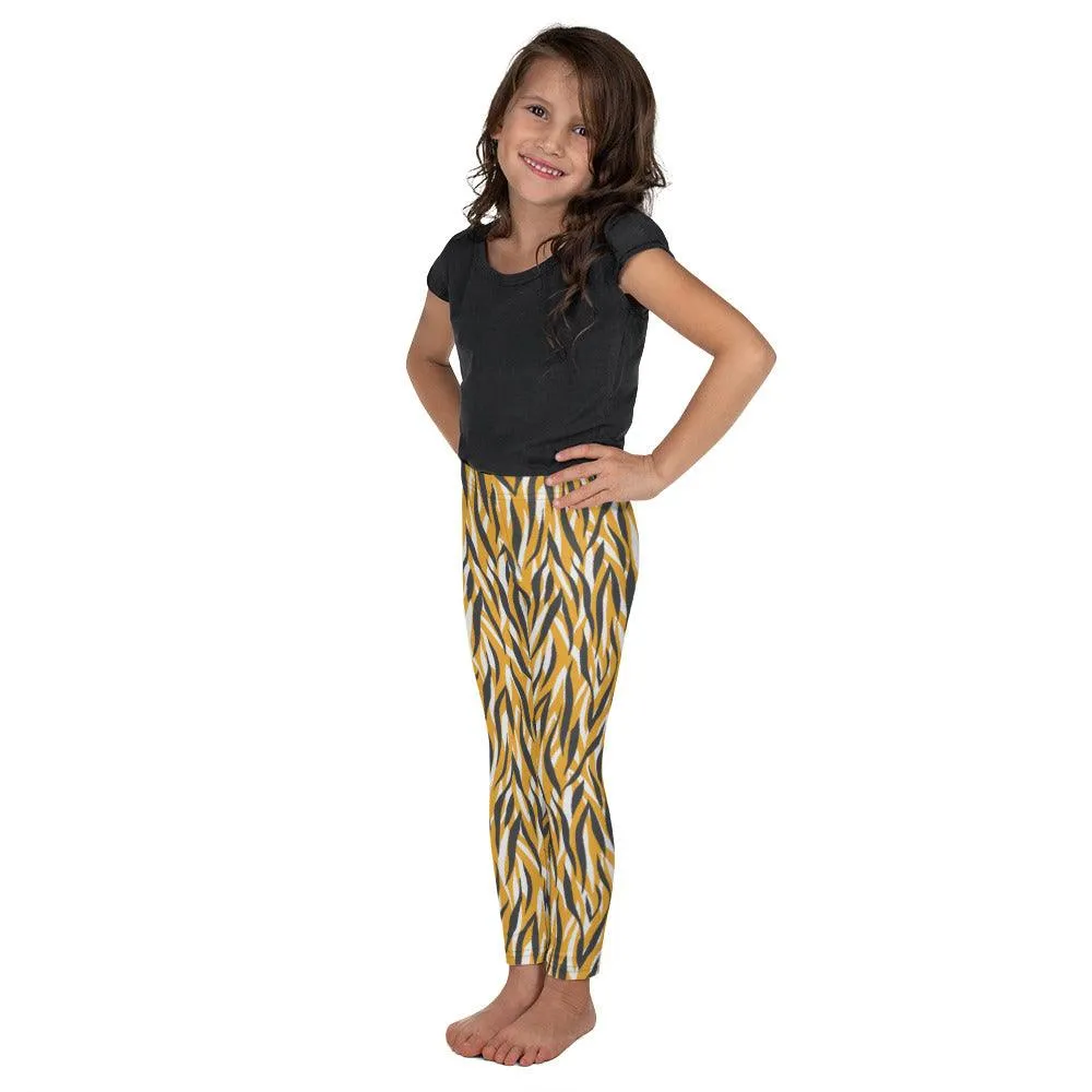 Yellow Animal Print Kid's Leggings