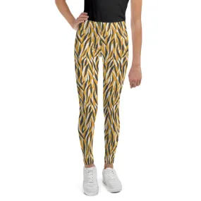 Yellow Animal Print Youth Leggings